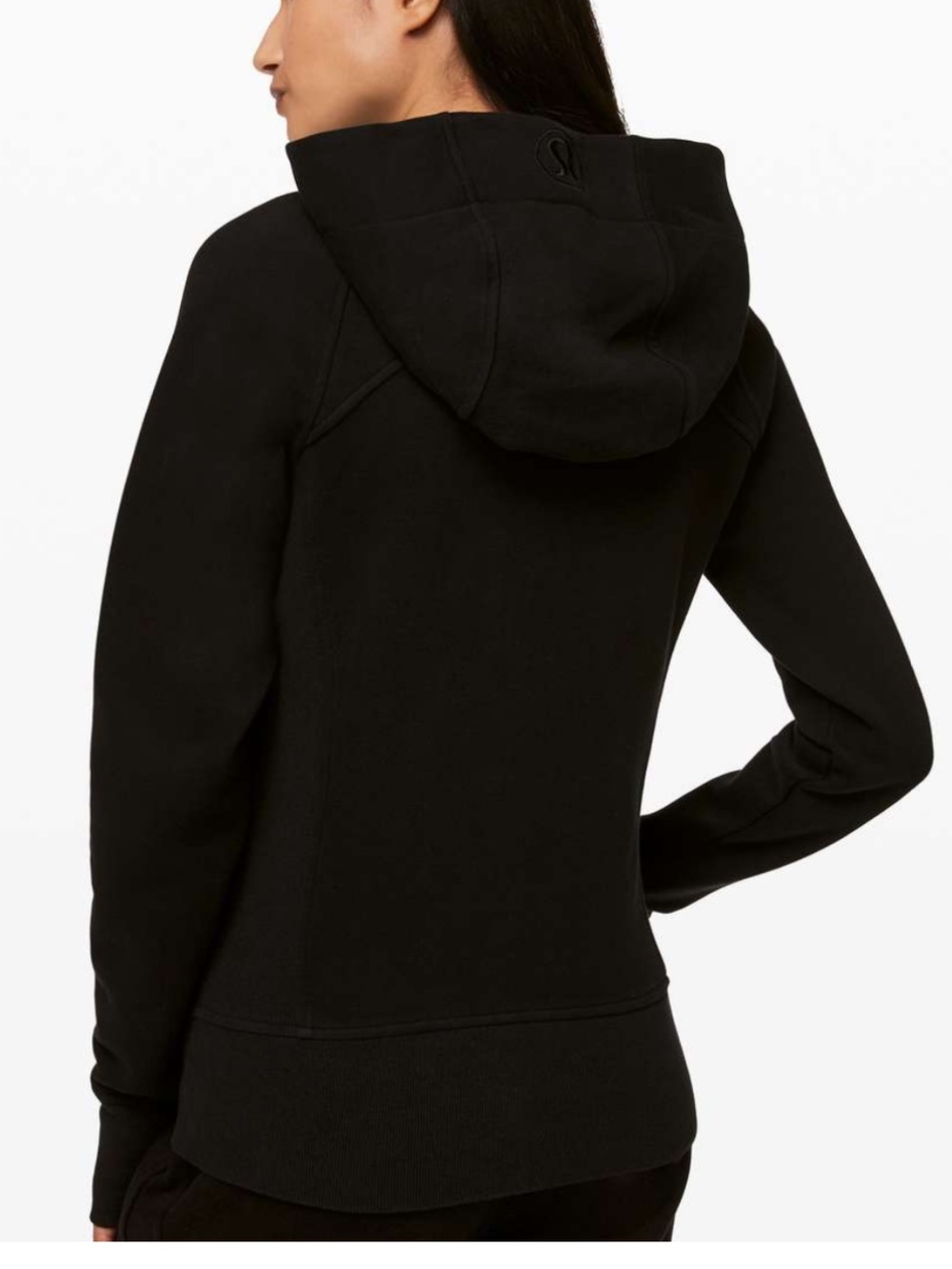 Lululemon Scuba Hoodie Cotton Fleece Black Size 6 Long Sleeve Comfy Long Sleeve - Picture 3 of 13